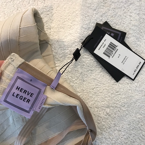 Brand new Herve Leger dress in off white - Picture 5 of 6